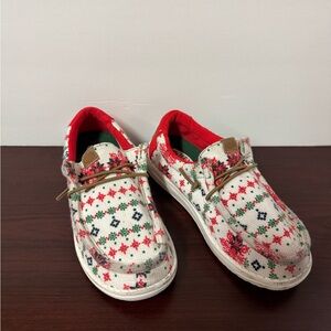 Hey Dude Wally Youth Ugly Sweater Slip-On Sneakers